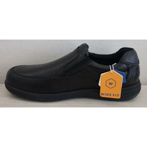 Nunn Bush 84696 Men Sz 12W Black Tumble Leather Heritage Cam Slip-On Shoes - Picture 5 of 10